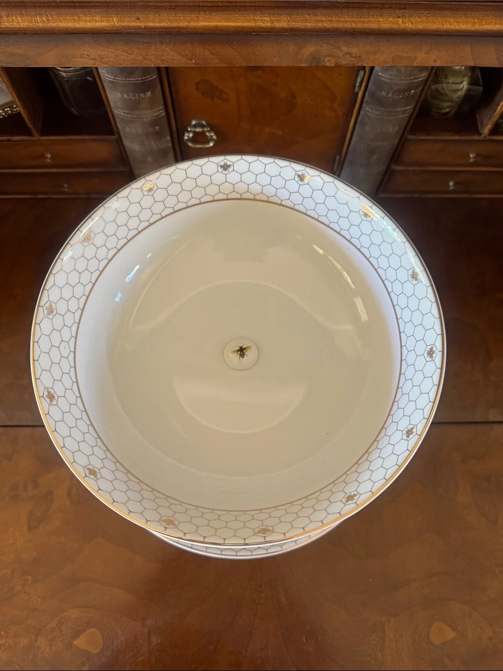 Williams Sonoma Honeycomb Two-Tier Porcelain Fruit Bowl